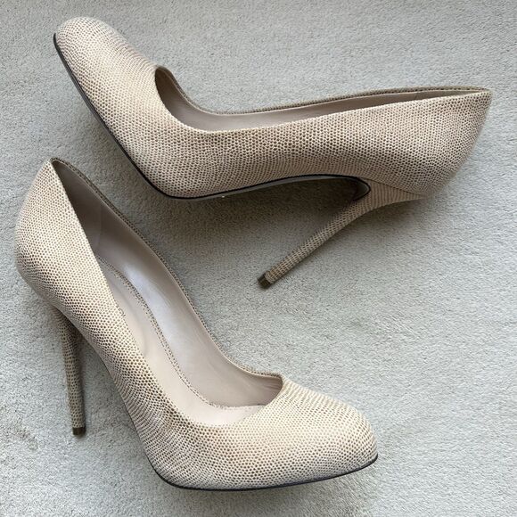 Sergio Rossi Piper Kalika Tan Nude Stiletto Heel Pump Women EU 38 US 7.5-8 Italy - Picture 3 of 16